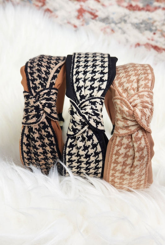 Houndstooth Knot Headband