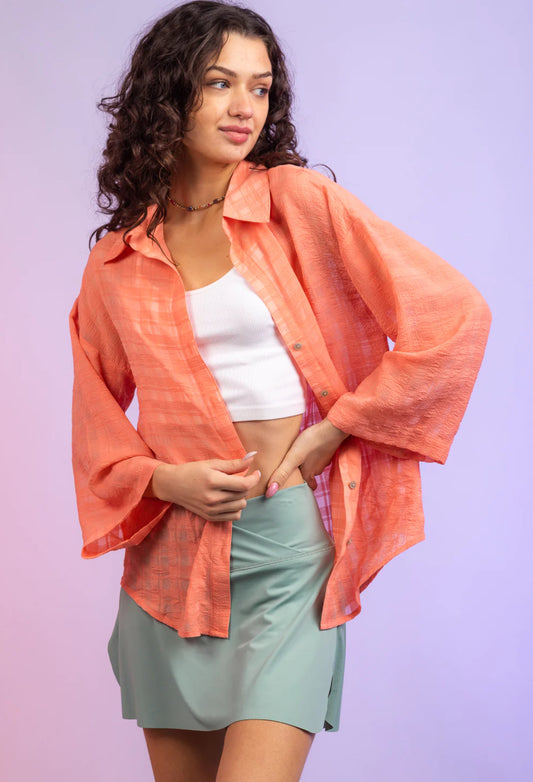 Live In Color Button Up Blouse