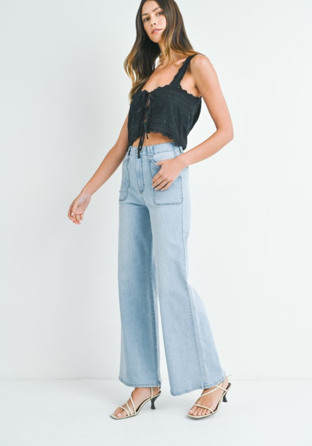 The Megan HR Wide Leg Denim Jean