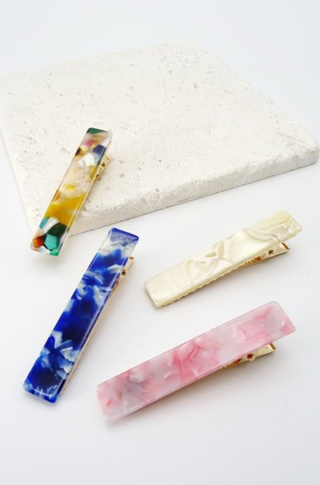 Marbled Effect Hair Clips