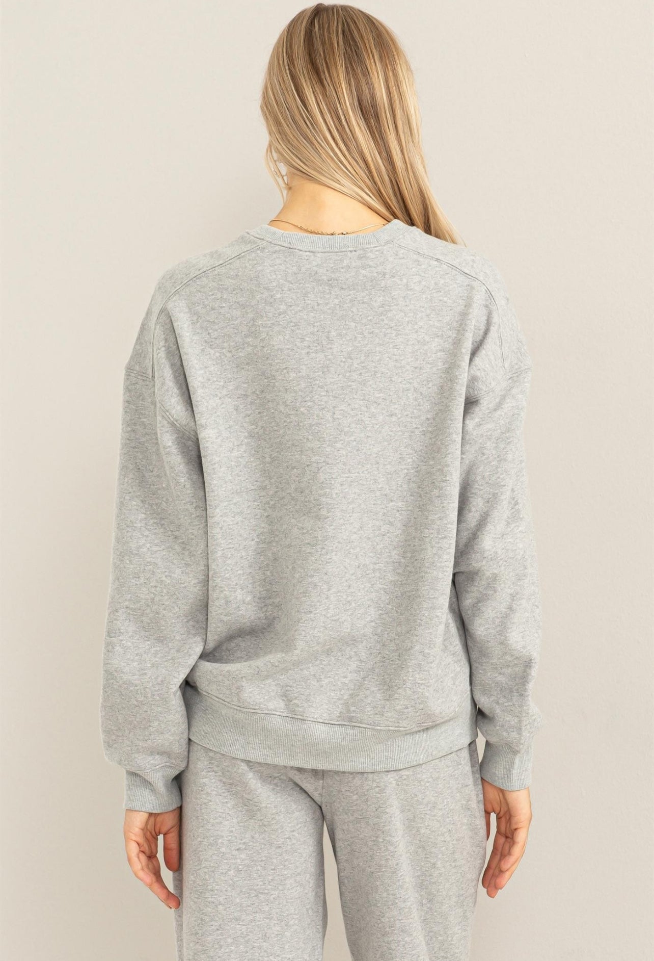 Just A Hint Crewneck In H. Grey