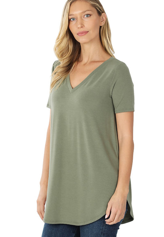 Breath Of Fresh Air Top In Dusty Olive