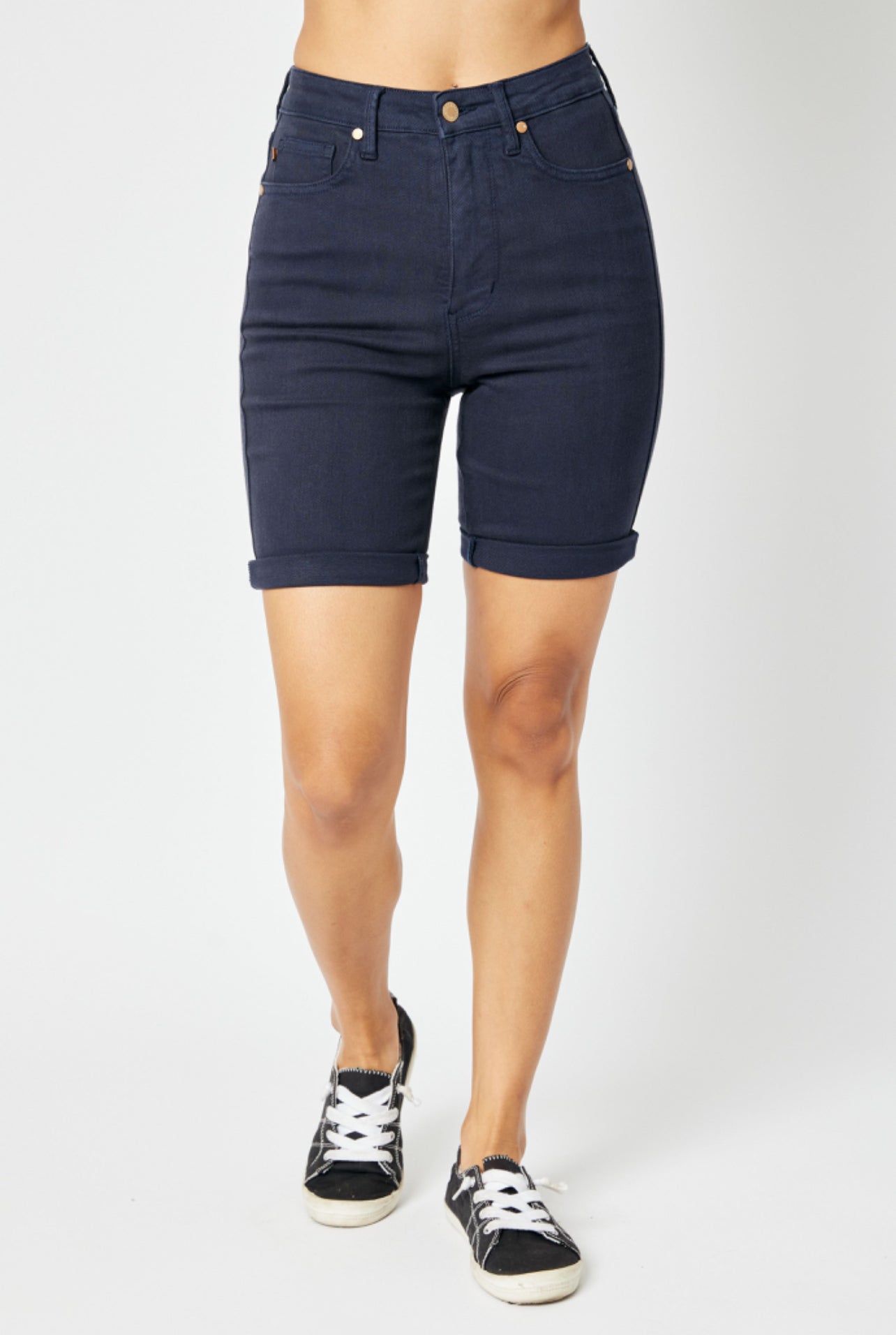 Love Of Navy Tummy Control Bermuda Shorts