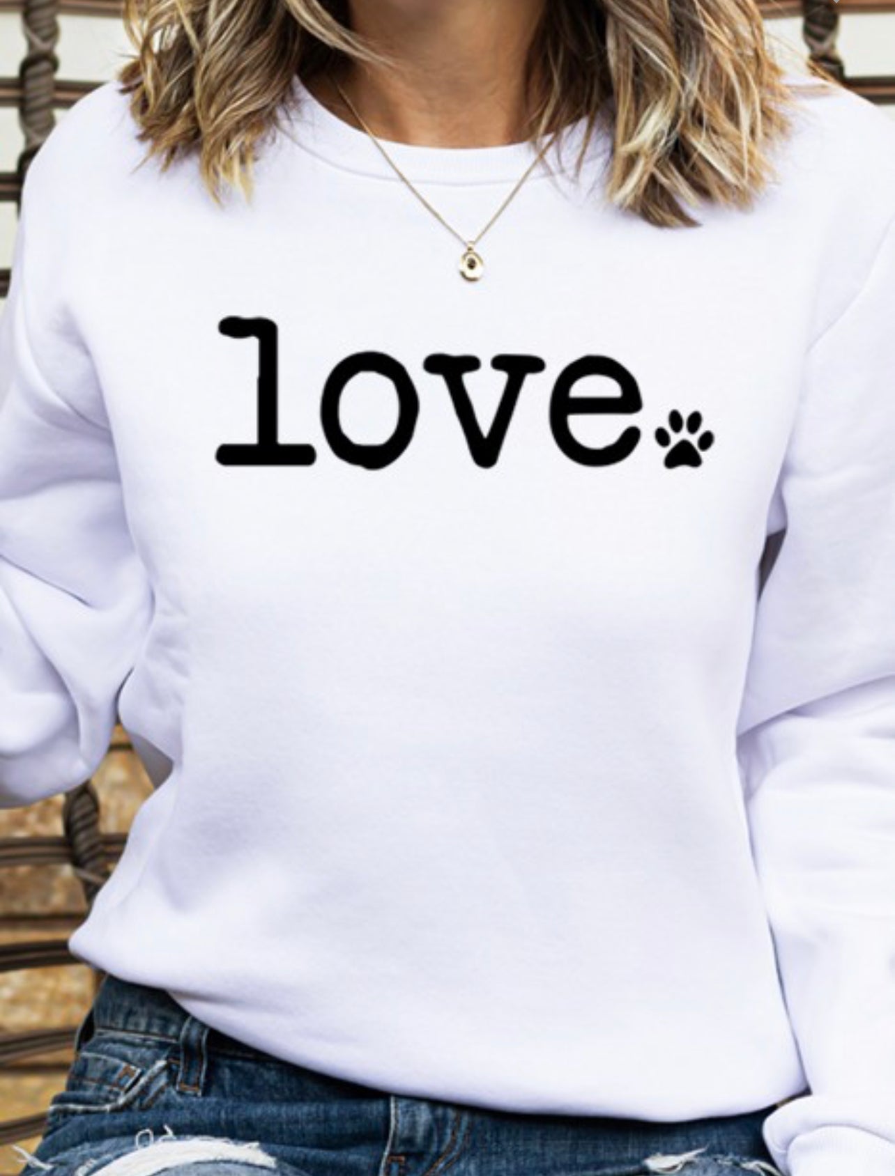 Love Paw Print Crewneck - Restock