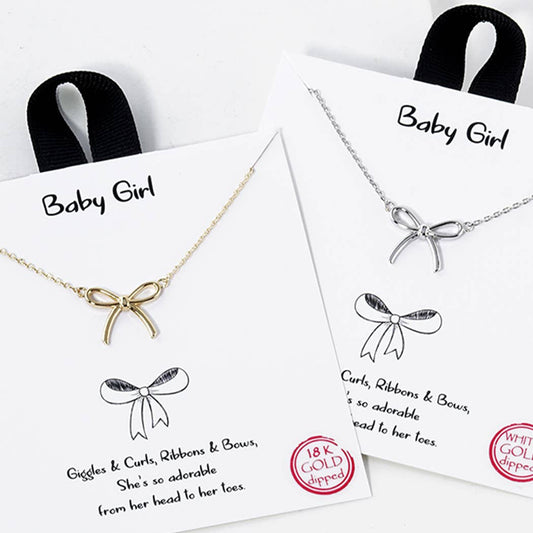 Girl Mom Bow Necklaces