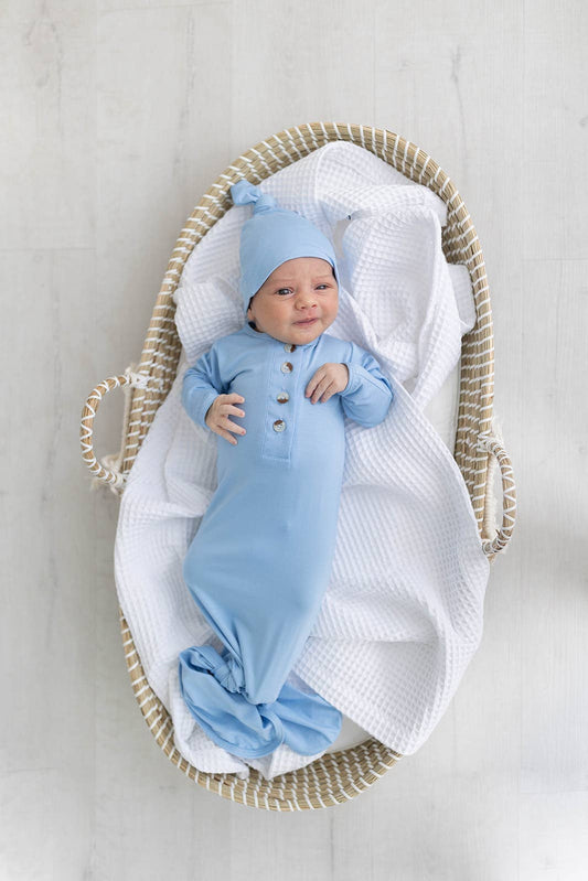 Newborn Knotted Baby Gown & Hat Sets