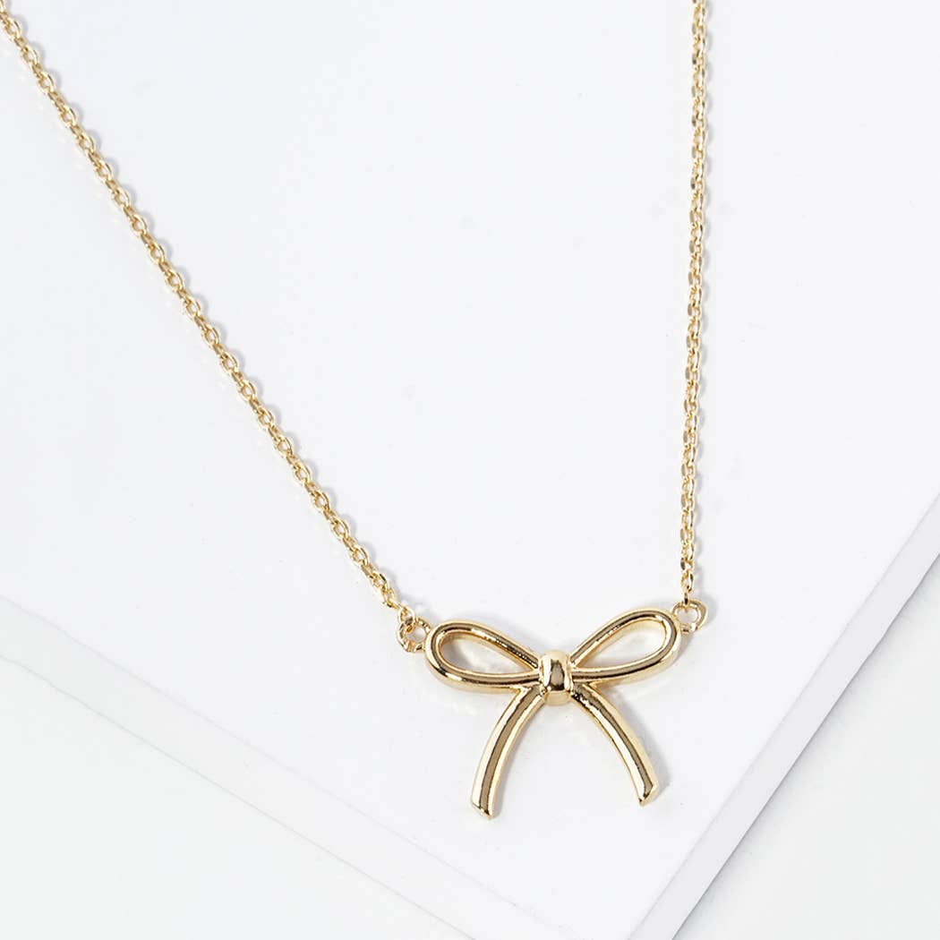 Girl Mom Bow Necklaces