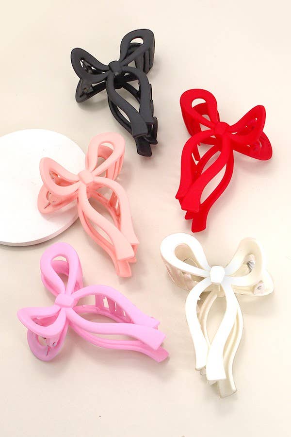 Matte Bow Claw Clip