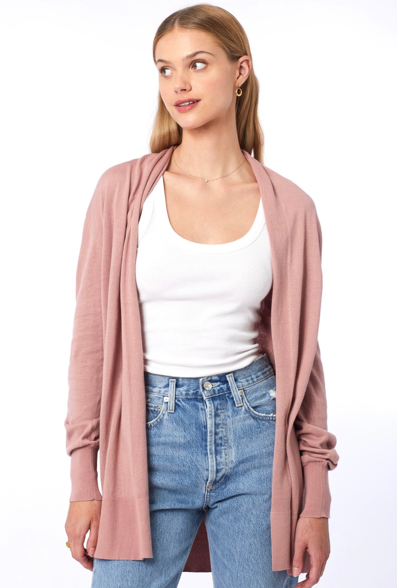 Blissed Out Cardigan - Dusty Rose