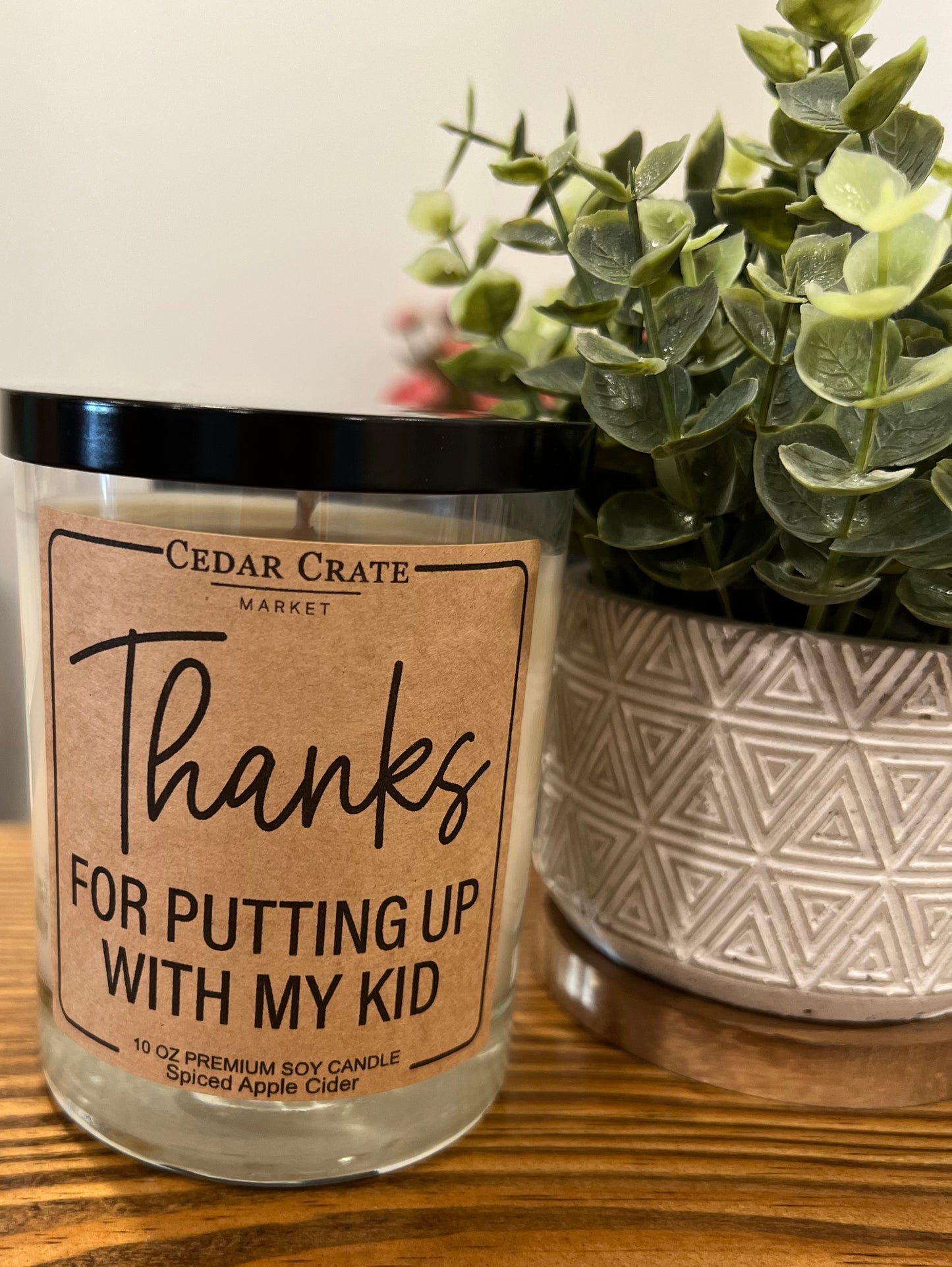 Putting Up With My Kid Candle