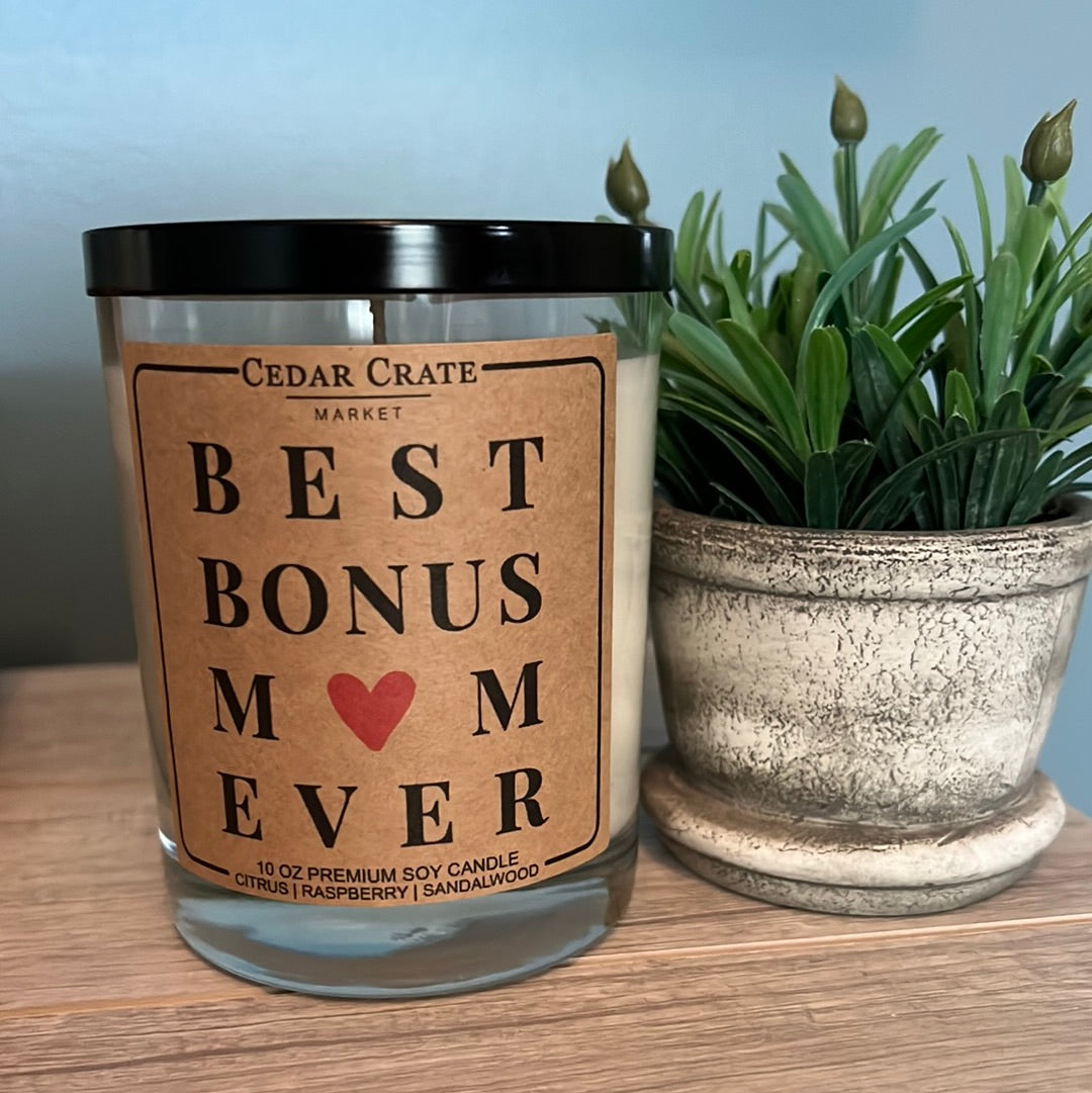 Best Bonus Mom Ever Candle