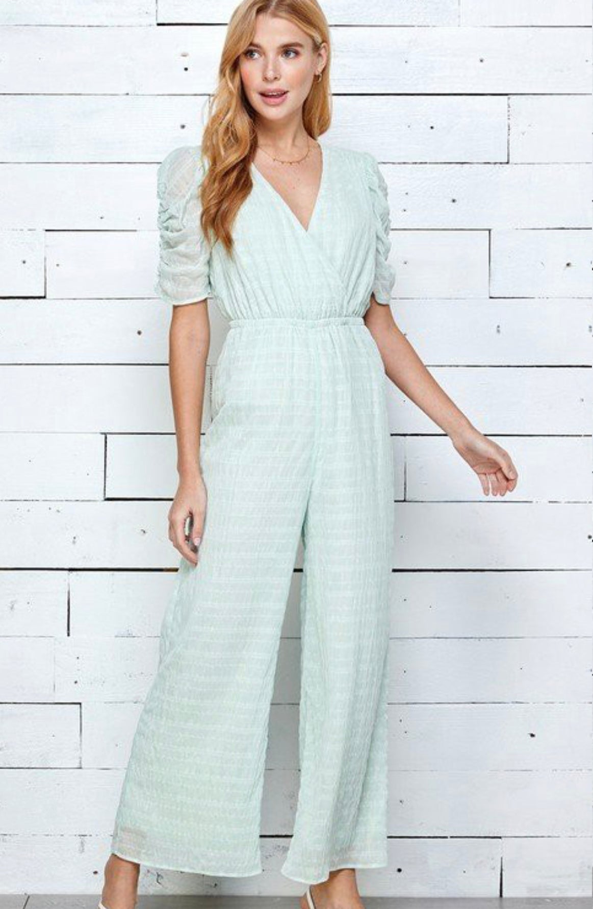 Go Easy On Me Jumpsuit In Mint