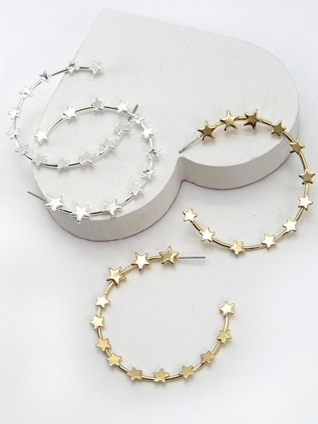 Star Hoop Earrings