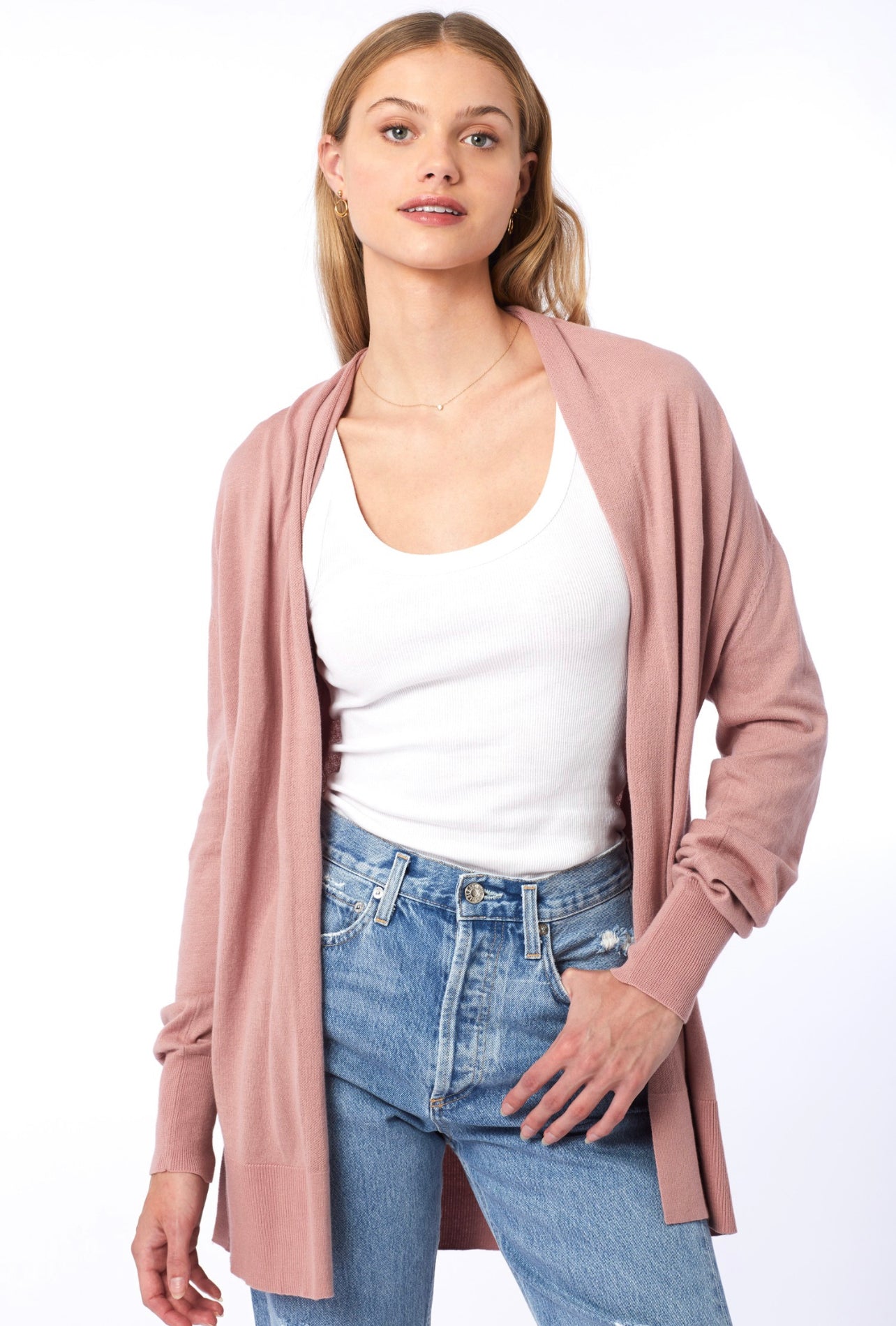 Blissed Out Cardigan - Dusty Rose