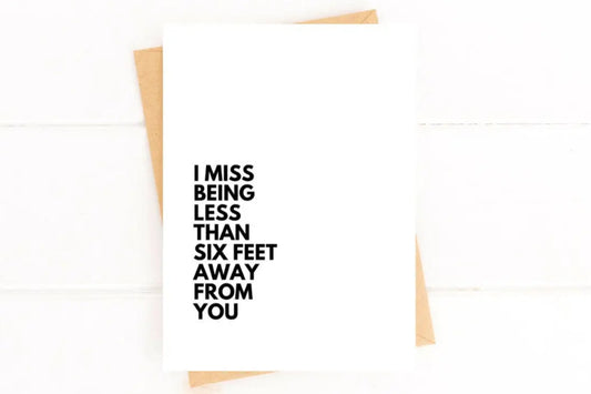 Six Feet Social Distancing Card