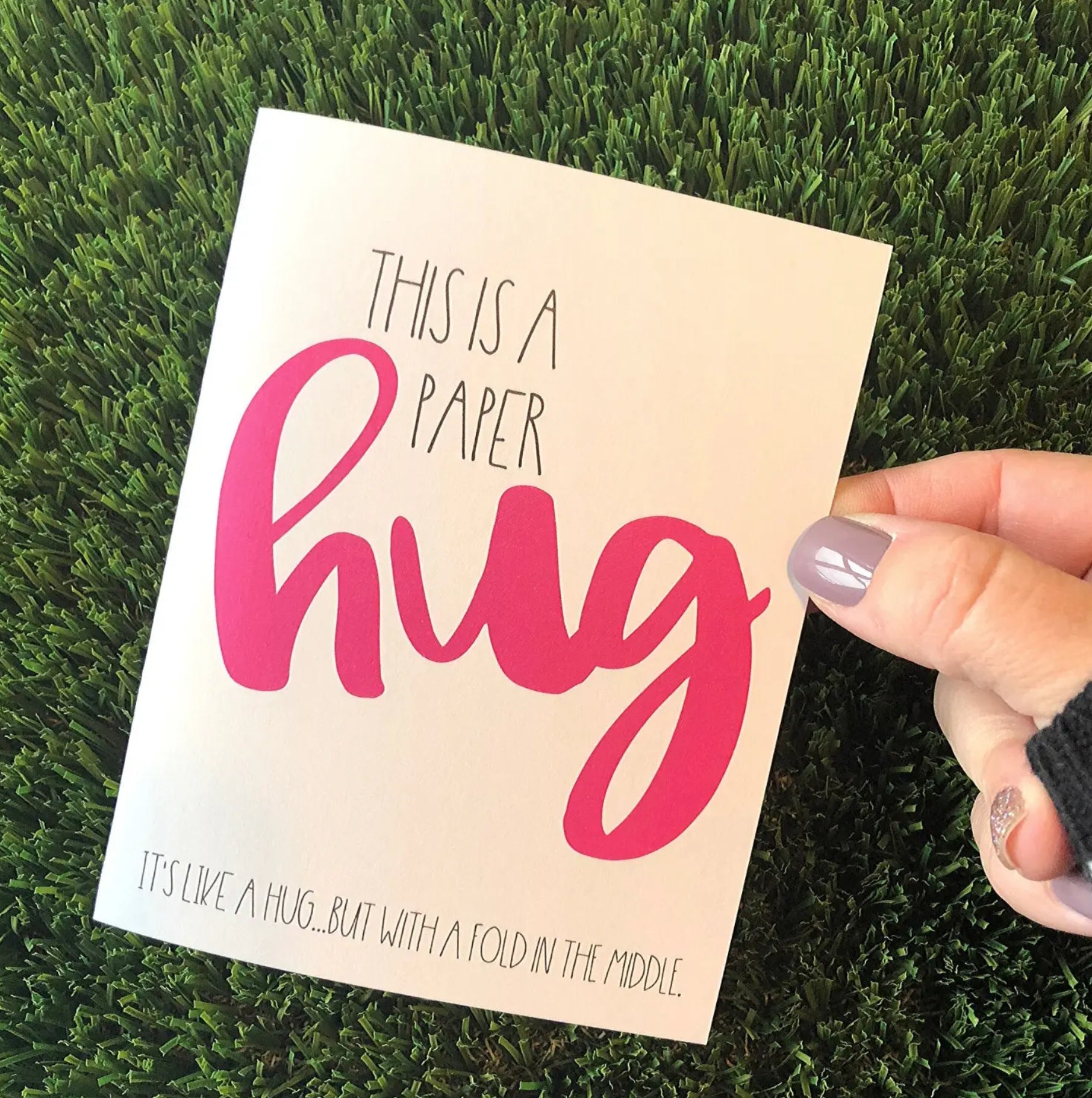 Hug In A Card, Card