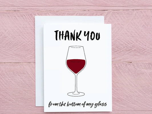 Wine, Thank You Card