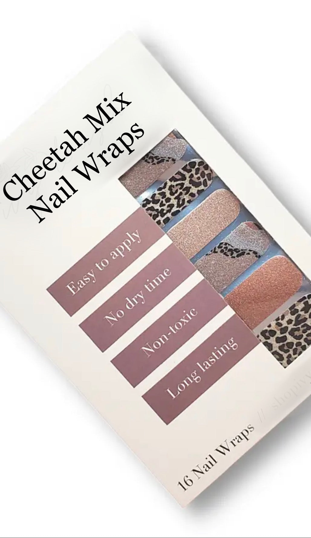 Cheetah Mix Nail Wraps