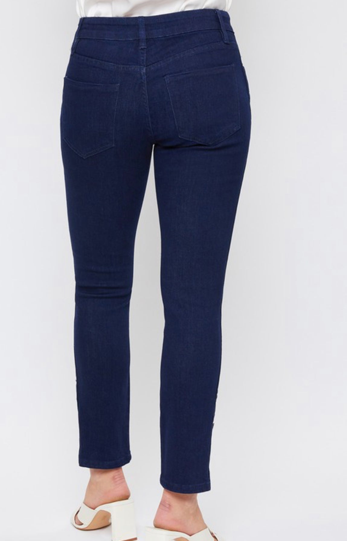 Kelsea Mid-Rise Ankle Skinny Jean with Tummy Control