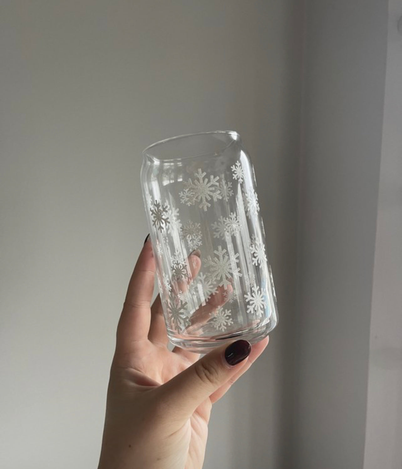 Snowflake Glass Cup