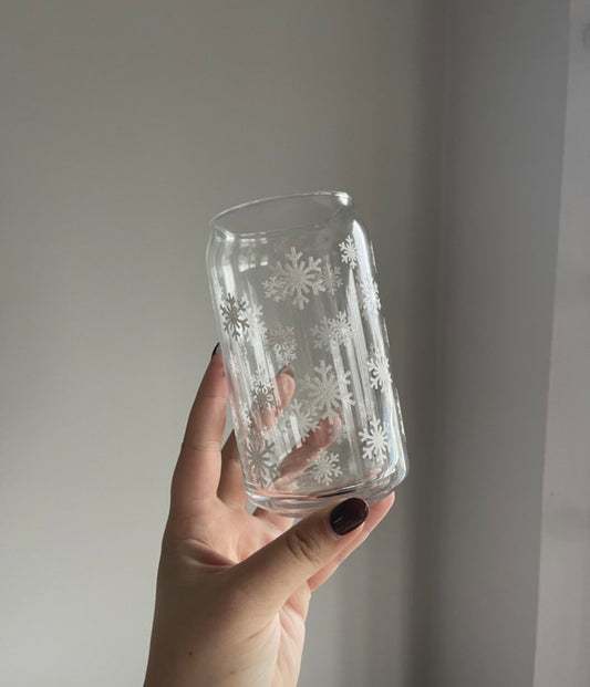 Snowflake Glass Cup