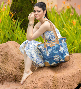 Floral Azul Shoulder Bag