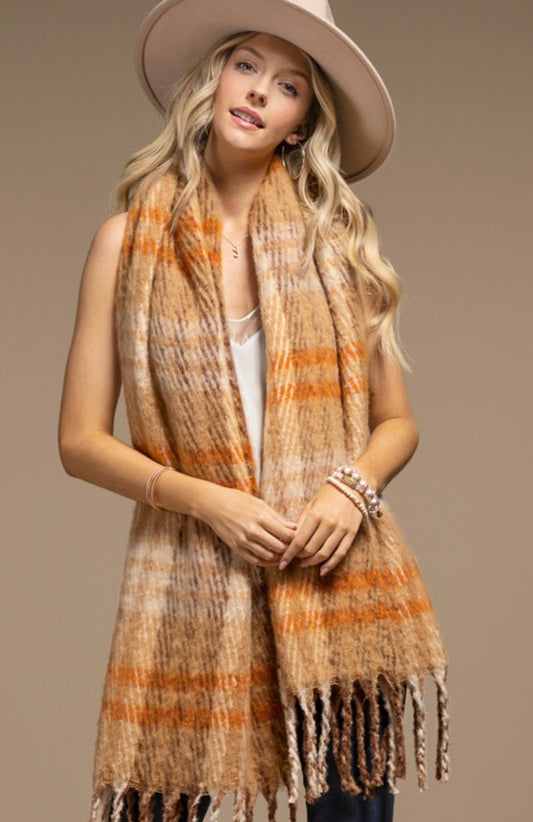 Toffee Plaid Scarf